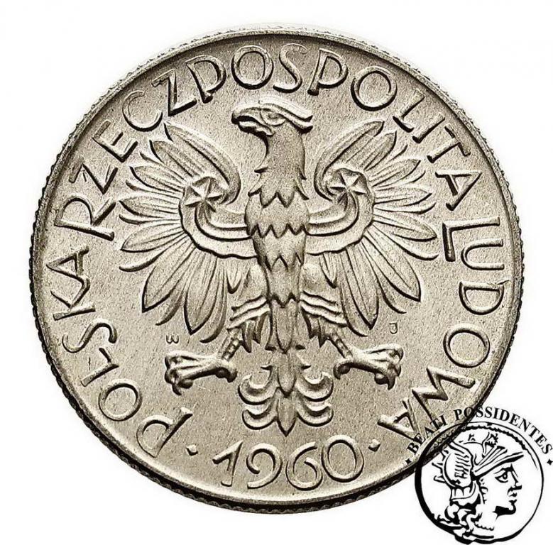 PRL 5 złotych 1960 rybak st. 2+