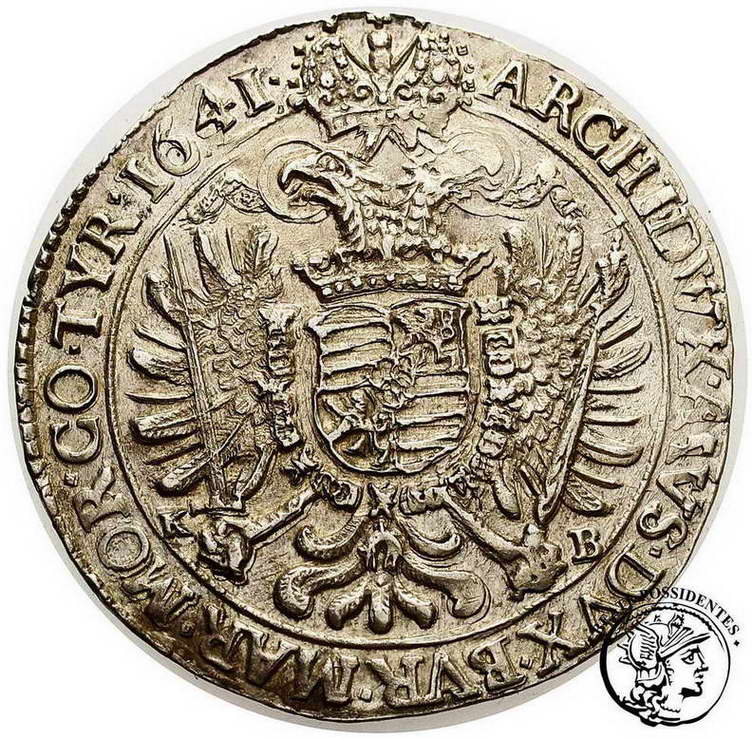Austria/Węgry talar 1641 KB (Kremnica) st.2