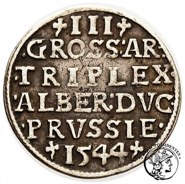 Prusy Książęce trojak lenny 1544 st. 3