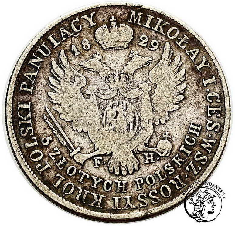 5 złotych 1829 FH Mikołaj I st. 4