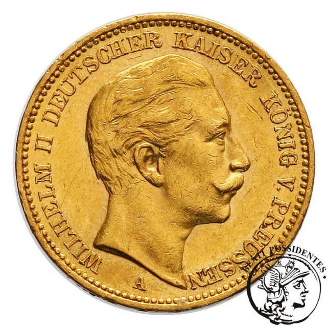 Niemcy Prusy Wilhelm II 20 Marek 1895 A st.2-/3+