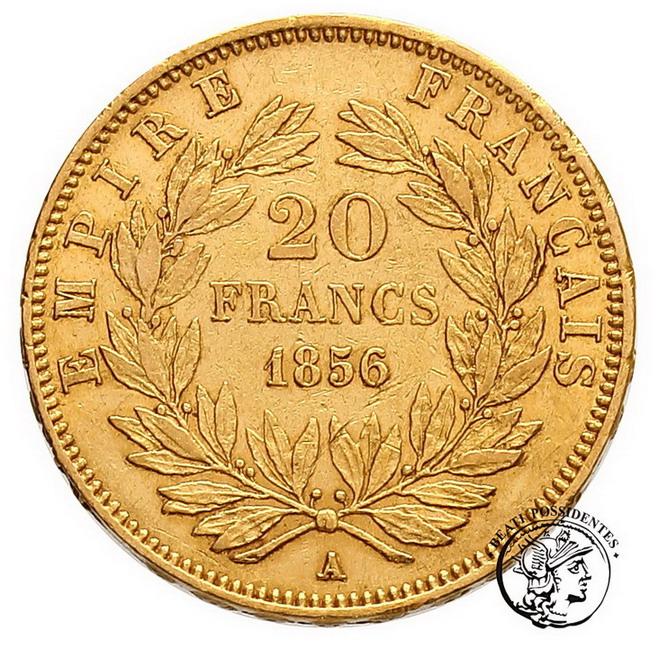 Francja 20 Franków 1856 A Napoleon III st. 2