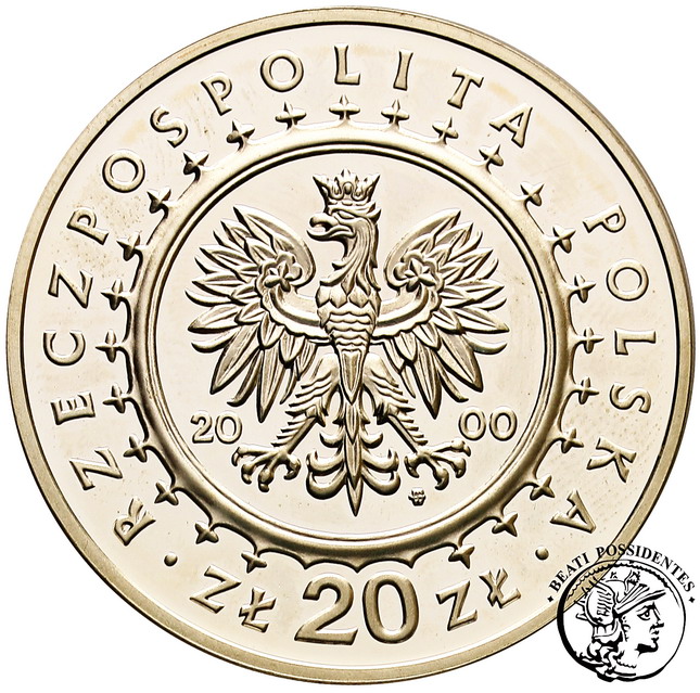 Polska III RP 20 zł 2000 Pałac w Wilanowie st.L-