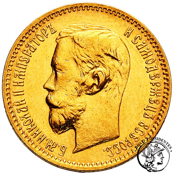 Rosja Mikołaj II 5 Rubli 1902 st. 2
