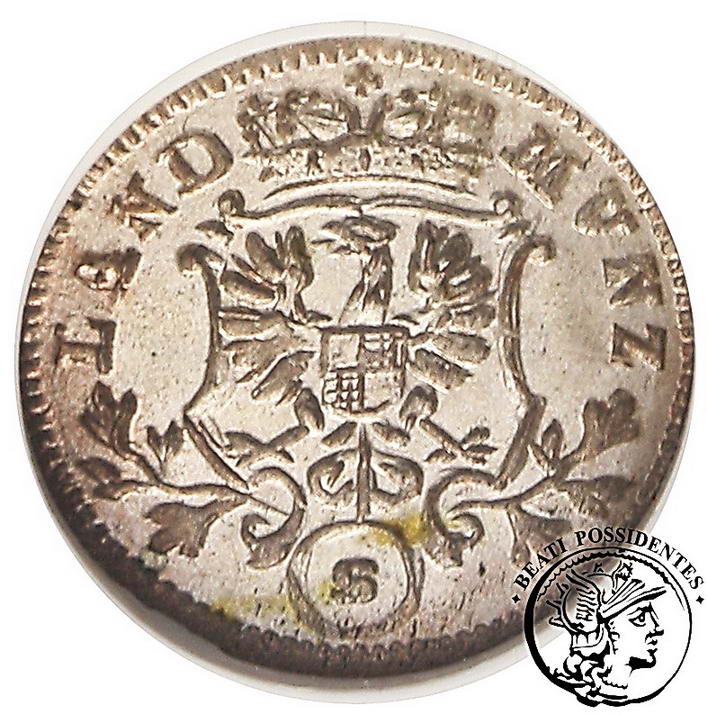 Niemcy Brandenburg-Ansbach 4 fenigi 1782 NGC MS 65