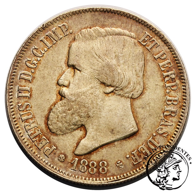 Brazylia 2000 Reis 1888 st. 3/3+