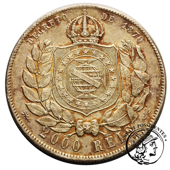 Brazylia 2000 Reis 1888 st. 3/3+