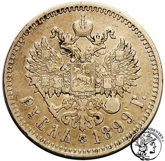 Rosja 1 Rubel 1899 ** Mikołaj II st. 3-/4
