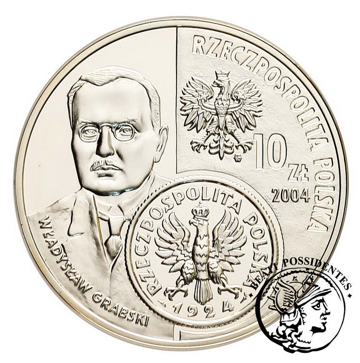 III RP 10 zł 2004 Dzieje złotego - Grabski st. L