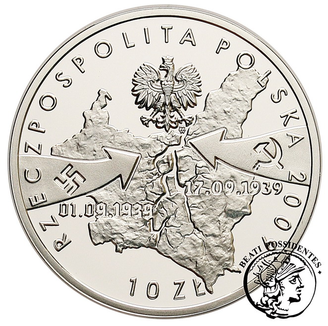 III RP 10 zł 2009 Wrzesień 1939 Wieluń st. L