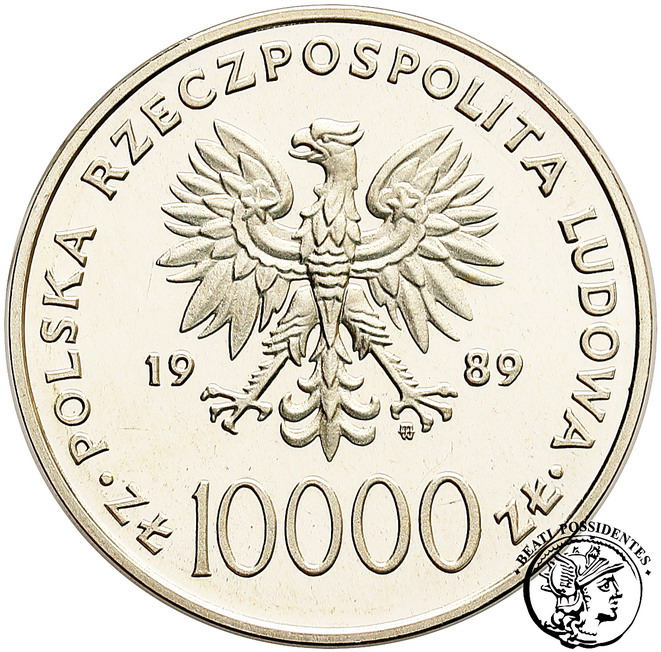 Papież  100 000 zł 1989 Kratka st. L/L-