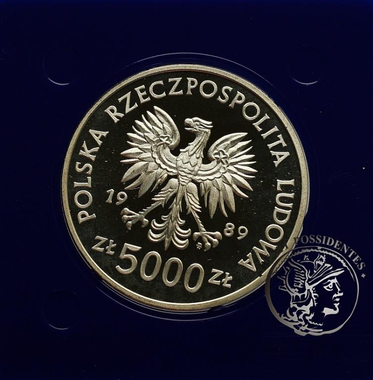 PRL 5000 zł 1989 Jagiełło półp st. L