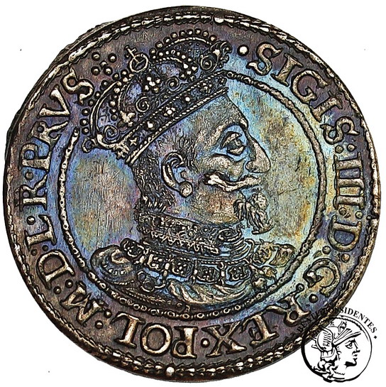 Zygmunt III Waza ort gdański 1618 st. 1/2+
