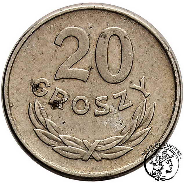 PRL 20 groszy 1957 Aluminium st. 3