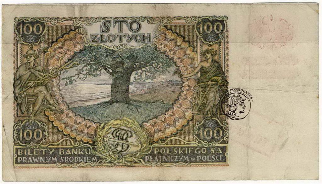 Polska 100 złotych 1934 nadruk okupacyjny GG st.4