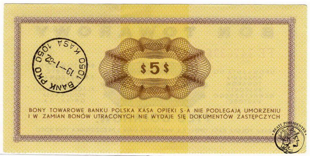 Polska 5 $ 1969 dolarów PEWEX st. 2