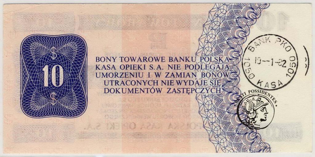 Polska 10 $ dolarów 1979 PEWEX st. 1-