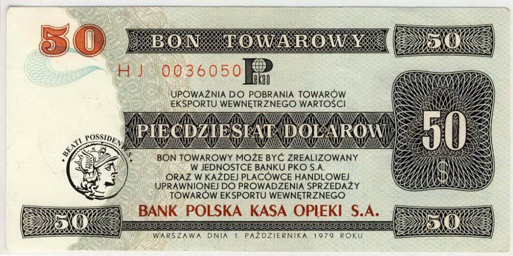 Polska 50 $ dolarów 1979 PEWEX st. 2+