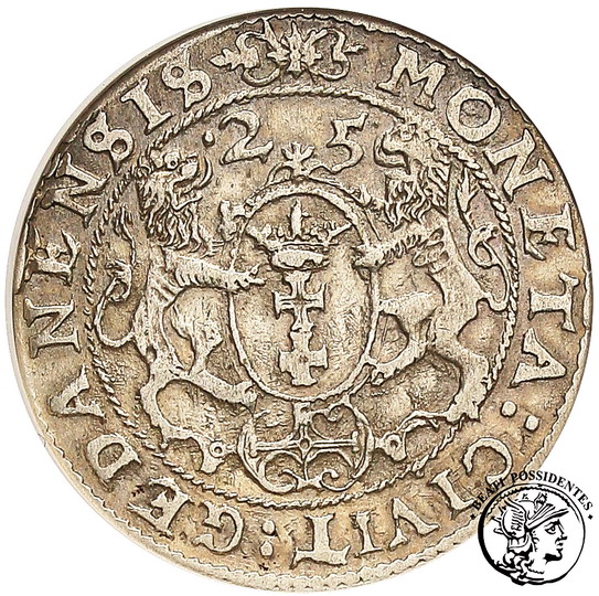 Zygmunt III Waza ort gdański 1625 GCN XF 40