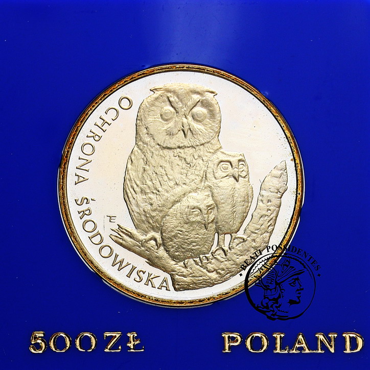 Polska PRL 500 zł 1986 Sowa z młodymi st. L / L-