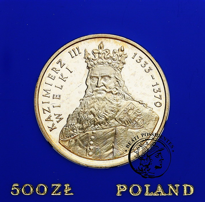 Polska PRL 500 zł 1987 Kazimierz III Wielki st. L