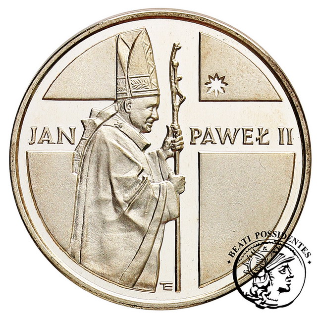 100 000 zł 1989 JP II Papież Pastorał st. L/L-