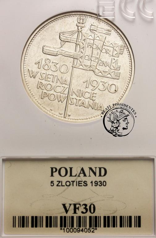 II RP 5 złotych 1930 Sztandar GCN VF 30