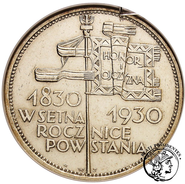 II RP 5 złotych 1930 Sztandar GCN XF 45