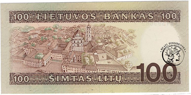 Litwa 100 Litów 1991 st. 1