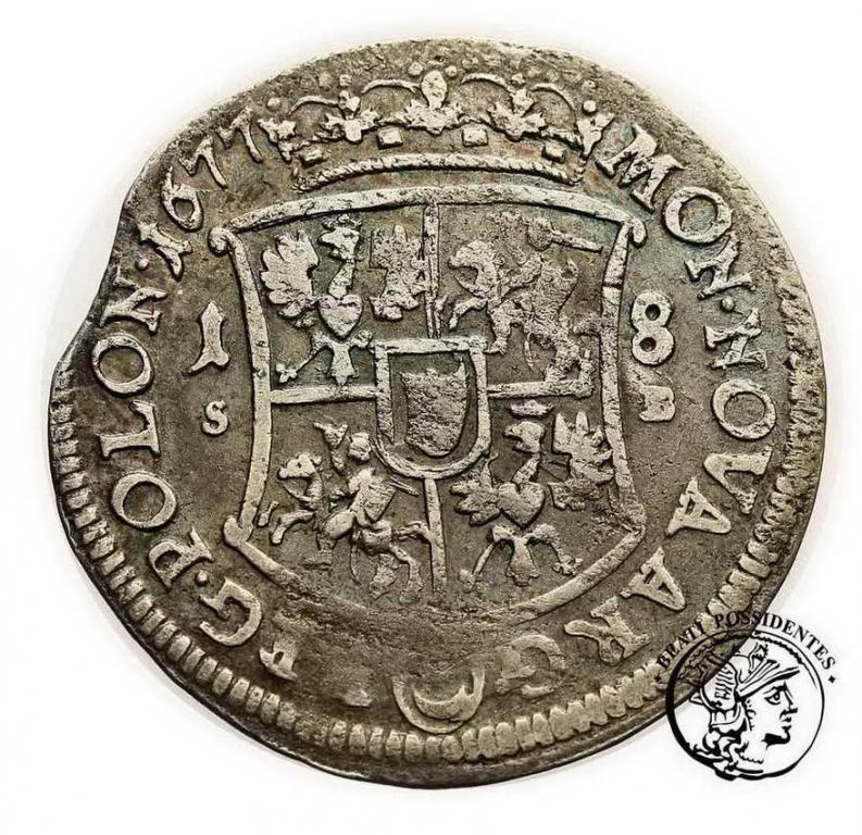 Jan III Sobieski ort kor 1677 st. 3+