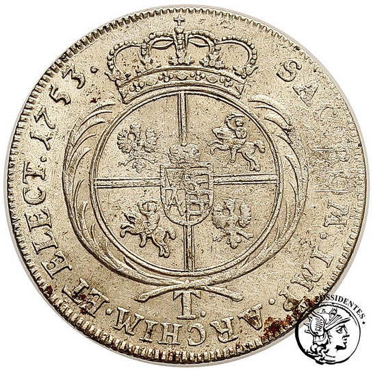 August III Sas tymf koronny 1753 st. 2-