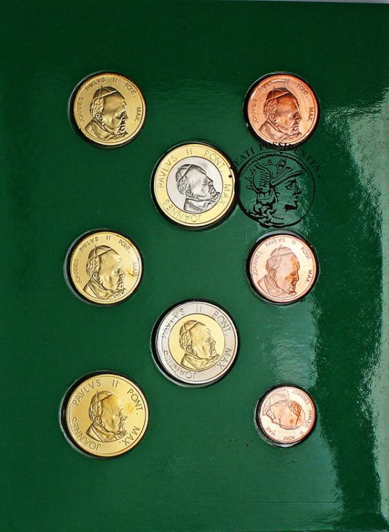 Watykan zestaw 8 monet próbnych Euro