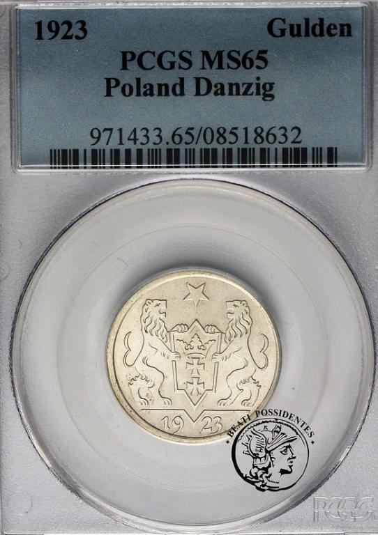 W. Miasto Gdańsk 1 Gulden 1923 PCGS MS 65