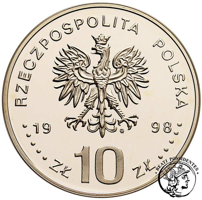 III RP 10 zł 1998 Zygmunt III Waza półp st. L
