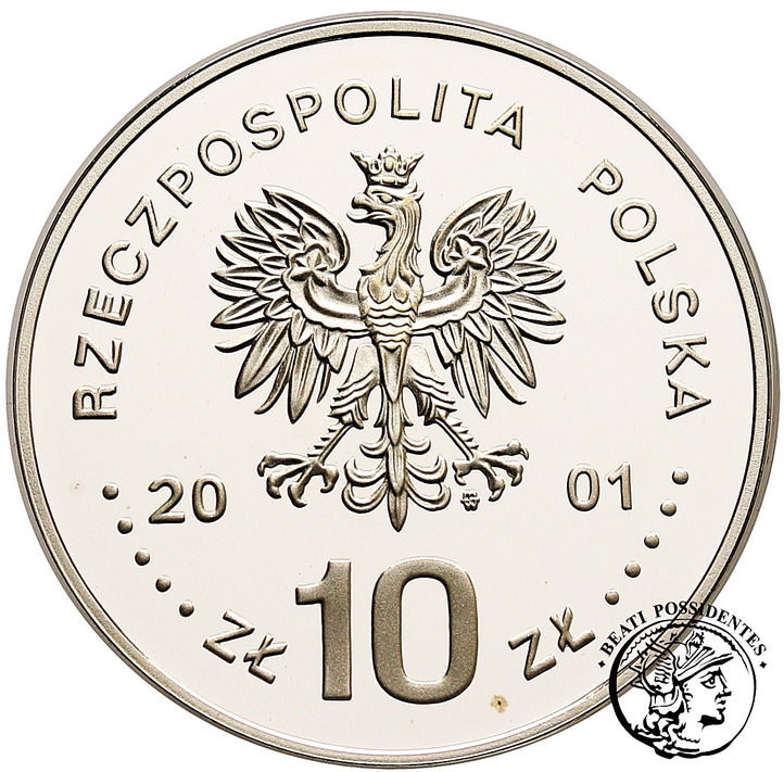 III RP 10 zł 2001 Jan III Sobieski półp. st. L