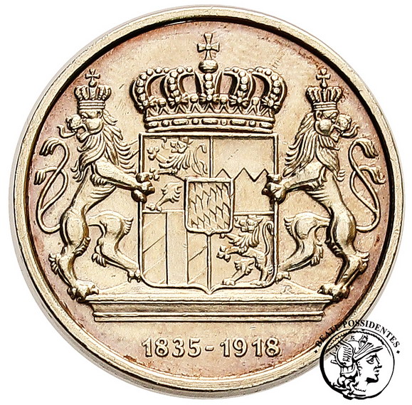 Niemcy Bawaria medal pamiątkowy srebro 1918 st.1-