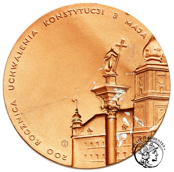 Polska medal Jan Paweł II 1991 brąz st. 1-