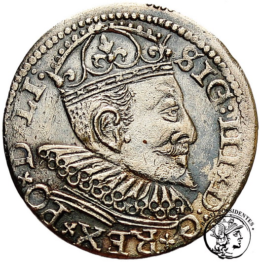 Zygmunt III Waza trojak ryski 1594 st. 3