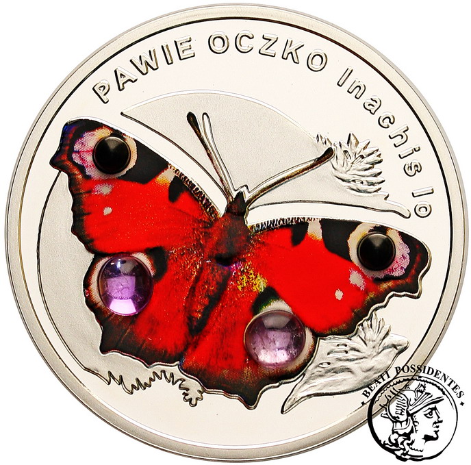 Fauna Polska Motyl - Pawie Oczko Ag .925 st. L