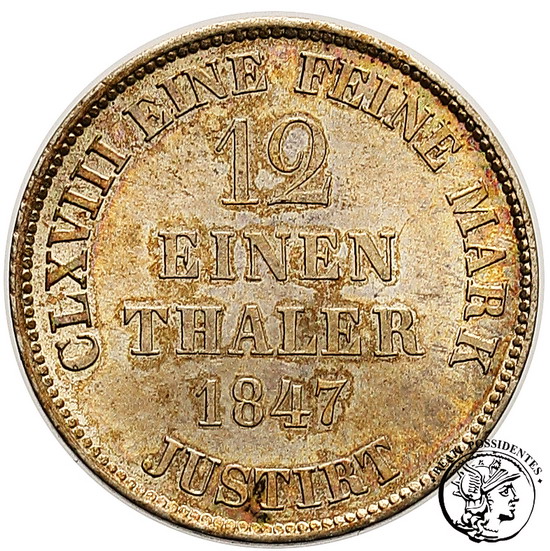 Niemcy Hannover 1/12 Talara 1847 B st. 1-
