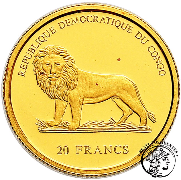 Kongo 20 Franków 2003 Jan Paweł II st. L