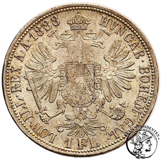 Austria 1 Gulden 1888 FJ I st. 2-