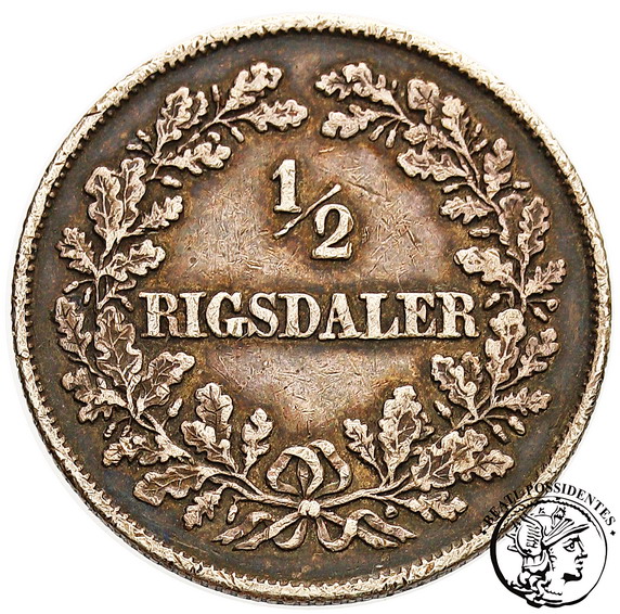 Dania 1/2 Rigsdaler 1854 st. 3