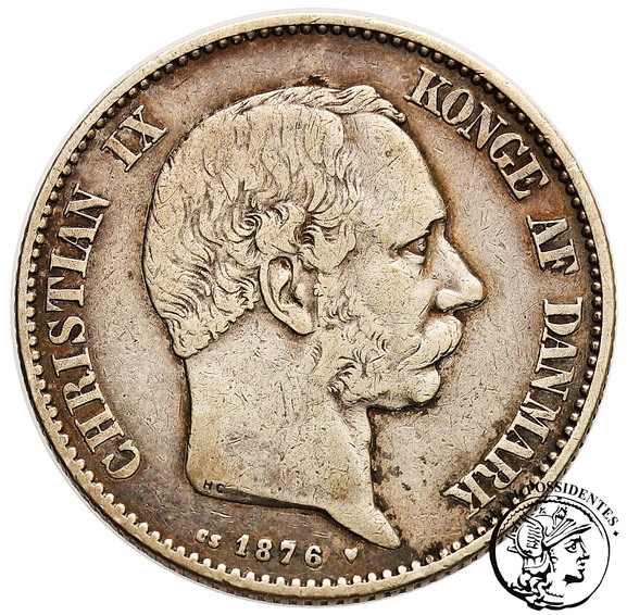 Dania 2 korony 1876 st. 3