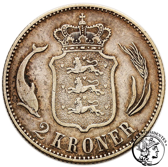 Dania 2 korony 1876 st. 3
