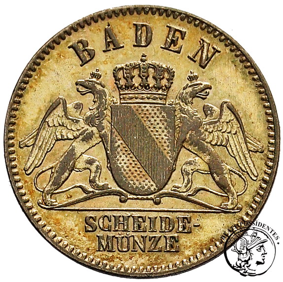 Niemcy Badenia 3 krajcary 1869 st. 3+