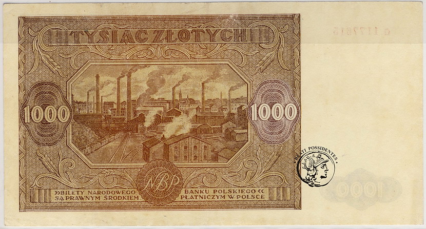 Polska 1000 zł 1946 seria G st. 2