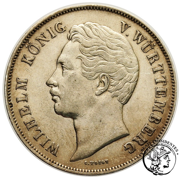 Niemcy Wirttembergia 2 Guldeny 1845 st. 3