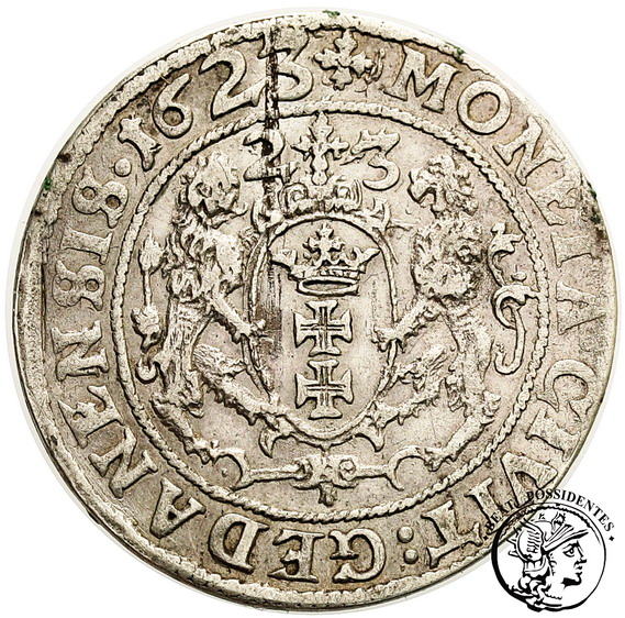 Zygmunt III Waza ort gdański 1623 st. 3-