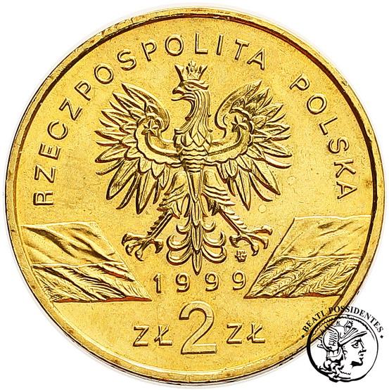 III RP 2 złote 1999 Wilki st. 1-
